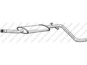 BOSAL 282-977 vidurinis duslintuvas 
 Išmetimo sistema -> Duslintuvas
3287146, 3287201, 3287992