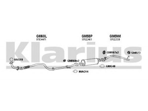 KLARIUS 390434U išmetimo sistema 
 Išmetimo sistema -> Išmetimo sistema, visa