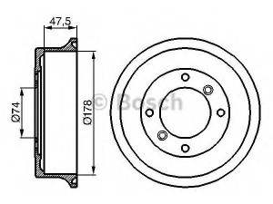 BOSCH 0 986 477 062 stabdžių būgnas 
 Stabdžių sistema -> Būgninis stabdys -> Stabdžių būgnas
GDB 105, 21A 22, 38722308, GDB 105