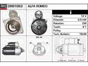 DELCO REMY DRS1063 starteris 
 Elektros įranga -> Starterio sistema -> Starteris
2995128, 4856055