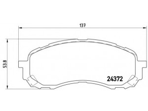 BREMBO P 78 015 stabdžių trinkelių rinkinys, diskinis stabdys 
 Techninės priežiūros dalys -> Papildomas remontas
26296AE190, 26296AE200