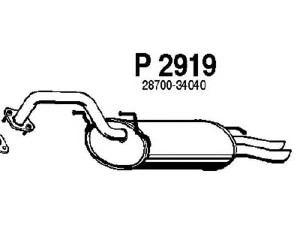 FENNO P2919 galinis duslintuvas 
 Išmetimo sistema -> Duslintuvas
28700-34040, 28700-34140
