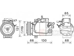 VAN WEZEL 8200K340 kompresorius, oro kondicionierius 
 Oro kondicionavimas -> Kompresorius/dalys
97701-2W000