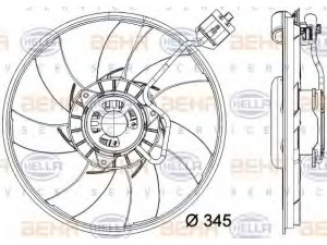 HELLA 8EW 351 041-791 ventiliatorius, radiatoriaus 
 Aušinimo sistema -> Oro aušinimas
13 24 1735, 13 28 6516, 13 41 438