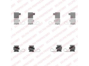 DELPHI LX0434 priedų komplektas, diskinių stabdžių trinkelės 
 Stabdžių sistema -> Diskinis stabdys -> Stabdžių dalys/priedai