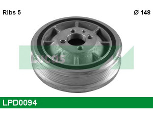 LUCAS ENGINE DRIVE LPD0094 skriemulys, alkūninis velenas 
 Diržinė pavara -> Dirželio skriemulys
55189083, 60610906, 60617857, 60630428