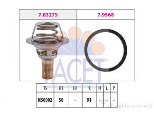 FACET 7.8327 termostatas, aušinimo skystis 
 Aušinimo sistema -> Termostatas/tarpiklis -> Thermostat