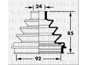 BORG & BECK BCB2373 gofruotoji membrana, kardaninis velenas 
 Ratų pavara -> Gofruotoji membrana
443498203A, 443498203A, 443 498 203 A