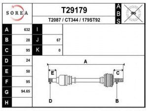 EAI T29179 kardaninis velenas
3272PT