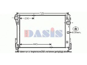 AKS DASIS 120100N radiatorius, variklio aušinimas 
 Aušinimo sistema -> Radiatorius/alyvos aušintuvas -> Radiatorius/dalys
2045000303, A2045000303