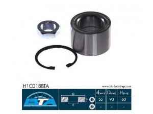 BTA H1C018BTA rato guolio komplektas 
 Ašies montavimas/vairavimo mechanizmas/ratai -> Rato stebulė/montavimas -> Rato guolis