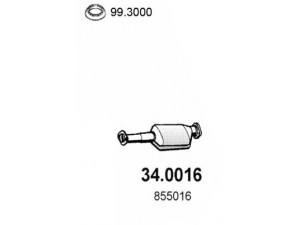 ASSO 34.0016 katalizatoriaus keitiklis 
 Išmetimo sistema -> Katalizatoriaus keitiklis
855016, 855047, 855048, 855150