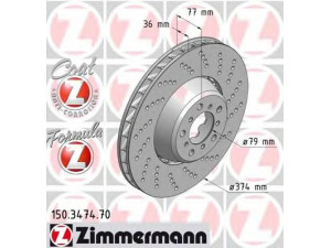 ZIMMERMANN 150.3474.70 stabdžių diskas 
 Stabdžių sistema -> Diskinis stabdys -> Stabdžių diskas
3411 2 282 806