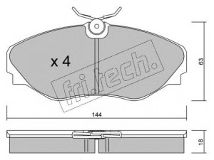 fri.tech. 347.0 stabdžių trinkelių rinkinys, diskinis stabdys 
 Techninės priežiūros dalys -> Papildomas remontas
60 25 371 662