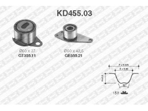 SNR KD455.03 paskirstymo diržo komplektas 
 Techninės priežiūros dalys -> Papildomas remontas
4401609, 4403270, 7700726440, 7701468168