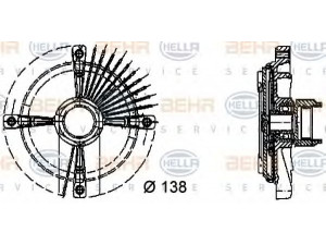 HELLA 8MV 376 732-151 sankaba, radiatoriaus ventiliatorius 
 Aušinimo sistema -> Radiatoriaus ventiliatorius
13 40 166, 90156559, 90156559