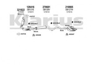 KLARIUS 750212E išmetimo sistema 
 Išmetimo sistema -> Išmetimo sistema, visa