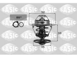 SASIC 9000347 termostatas, aušinimo skystis 
 Aušinimo sistema -> Termostatas/tarpiklis -> Thermostat
1663819, 6588962, 6866389
