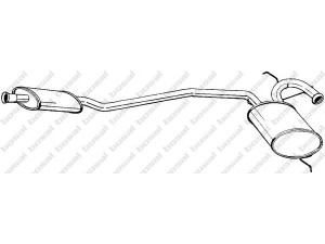 BOSAL 283-213 vidurinis duslintuvas 
 Išmetimo sistema -> Duslintuvas
77.00.787.219