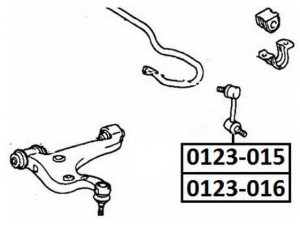 ASVA 0123-016 šarnyro stabilizatorius 
 Ašies montavimas/vairavimo mechanizmas/ratai -> Stabilizatorius/fiksatoriai -> Savaime išsilyginanti atrama
48840-50010