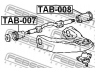 FEBEST TAB-007 valdymo svirties/išilginių svirčių įvorė 
 Ašies montavimas/vairavimo mechanizmas/ratai -> Valdymo svirtis/pasukamosios svirties sujungimas -> Montavimas/sutvirtinimas
48632-28030