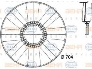 HELLA 8MV 376 741-171 ventiliatoriaus ratas, variklio aušinimas 
 Aušinimo sistema -> Radiatoriaus ventiliatorius
5006 009431, 5041 35421, 9845 6884