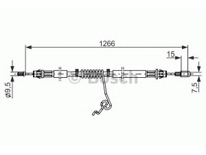BOSCH 1 987 482 281 trosas, stovėjimo stabdys 
 Stabdžių sistema -> Valdymo svirtys/trosai
1552037, 6C11 2A635-AD