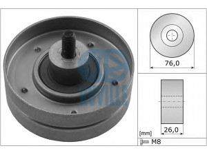 RUVILLE 55223 kreipiantysis skriemulys, V formos rumbuotas diržas 
 Diržinė pavara -> V formos rumbuotas diržas/komplektas -> Laisvasis/kreipiamasis skriemulys
6482249, 7053546, 91 SF 19A21 6AA