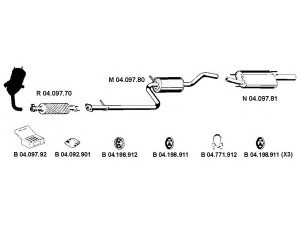 EBERSPÄCHER 042034 išmetimo sistema 
 Išmetimo sistema -> Išmetimo sistema, visa