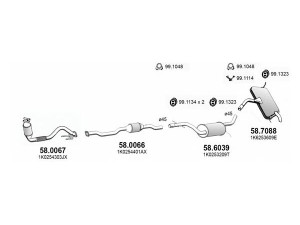 ASSO ART3873 išmetimo sistema 
 Išmetimo sistema -> Išmetimo sistema, visa