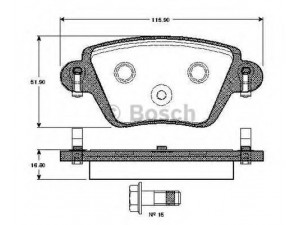BOSCH 0 986 TB2 383 stabdžių trinkelių rinkinys, diskinis stabdys 
 Techninės priežiūros dalys -> Papildomas remontas
1121895, 1130120, 1152316, 1207104