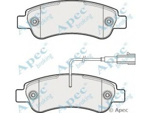 APEC braking PAD2037 stabdžių trinkelių rinkinys, diskinis stabdys
77366679