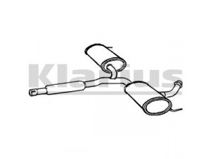 KLARIUS 240574 vidurinis duslintuvas 
 Išmetimo sistema -> Duslintuvas
7700422999, 7700423138, 7700830558