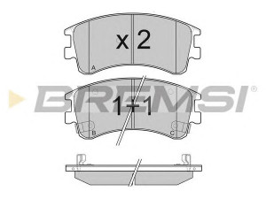 BREMSI BP3089 stabdžių trinkelių rinkinys, diskinis stabdys 
 Techninės priežiūros dalys -> Papildomas remontas
G2YS2223Z, G2YS3323Z, G2YS3323ZA