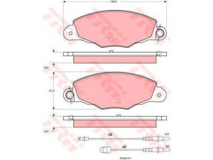 TRW GTD1137 stabdžių rinkinys, diskiniai stabdžiai 
 Stabdžių sistema -> Diskinis stabdys -> Stabdžių remonto rinkinys