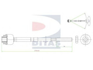 DITAS A2-5628 vidinė skersinė vairo trauklė 
 Vairavimas -> Vairo mechanizmo sujungimai
0770 1491, 0994 6948, 770 1491