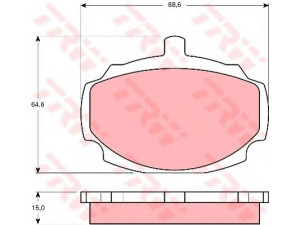 TRW GDB331 stabdžių trinkelių rinkinys, diskinis stabdys 
 Techninės priežiūros dalys -> Papildomas remontas
GBP202, GBP256, GBP202, GBP256