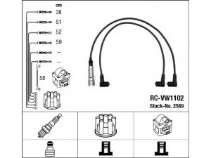 NGK 2569 uždegimo laido komplektas 
 Kibirkšties / kaitinamasis uždegimas -> Uždegimo laidai/jungtys