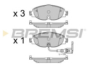 BREMSI BP3516 stabdžių trinkelių rinkinys, diskinis stabdys
5Q0698151, 5Q0698151B, 8V0698151
