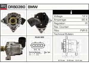 DELCO REMY DRB0390 kintamosios srovės generatorius 
 Elektros įranga -> Kint. sr. generatorius/dalys -> Kintamosios srovės generatorius
12311432977, 12311432983, 12311432984