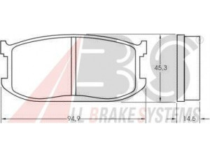 A.B.S. 36453 stabdžių trinkelių rinkinys, diskinis stabdys 
 Techninės priežiūros dalys -> Papildomas remontas
B001-49-280, B001-49-280A, B002-49-280