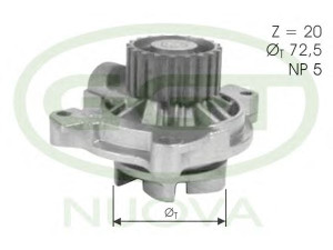 GGT PA10775 vandens siurblys 
 Aušinimo sistema -> Vandens siurblys/tarpiklis -> Vandens siurblys
046121004D, 046121004DV, 046121004DX