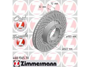 ZIMMERMANN 460.1565.70 stabdžių diskas 
 Stabdžių sistema -> Diskinis stabdys -> Stabdžių diskas
993 351 046 00, 993 351 046 10