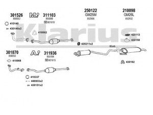 KLARIUS 390952E išmetimo sistema 
 Išmetimo sistema -> Išmetimo sistema, visa