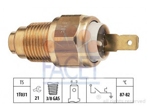 FACET 7.5154 temperatūros jungiklis, radiatoriaus ventiliatorius 
 Aušinimo sistema -> Siuntimo blokas, aušinimo skysčio temperatūra
83430-87101-000