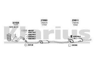 KLARIUS 180554E išmetimo sistema 
 Išmetimo sistema -> Išmetimo sistema, visa
