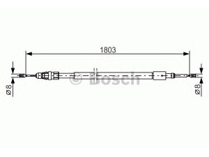 BOSCH 1 987 482 317 trosas, stovėjimo stabdys 
 Stabdžių sistema -> Valdymo svirtys/trosai
4746 60, 96 718 151 80