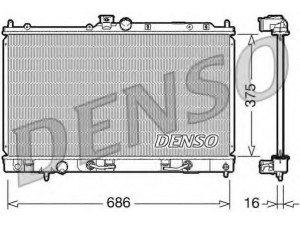 DENSO DRM45024 radiatorius, variklio aušinimas 
 Aušinimo sistema -> Radiatorius/alyvos aušintuvas -> Radiatorius/dalys
1350A259, MR497744, MR497745, MR571798