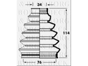 BORG & BECK BCB2352 gofruotoji membrana, kardaninis velenas 
 Ratų pavara -> Gofruotoji membrana
329320, 329320, 329320