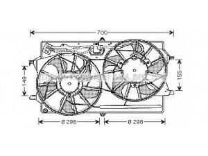 AVA QUALITY COOLING FD7530 ventiliatorius, radiatoriaus